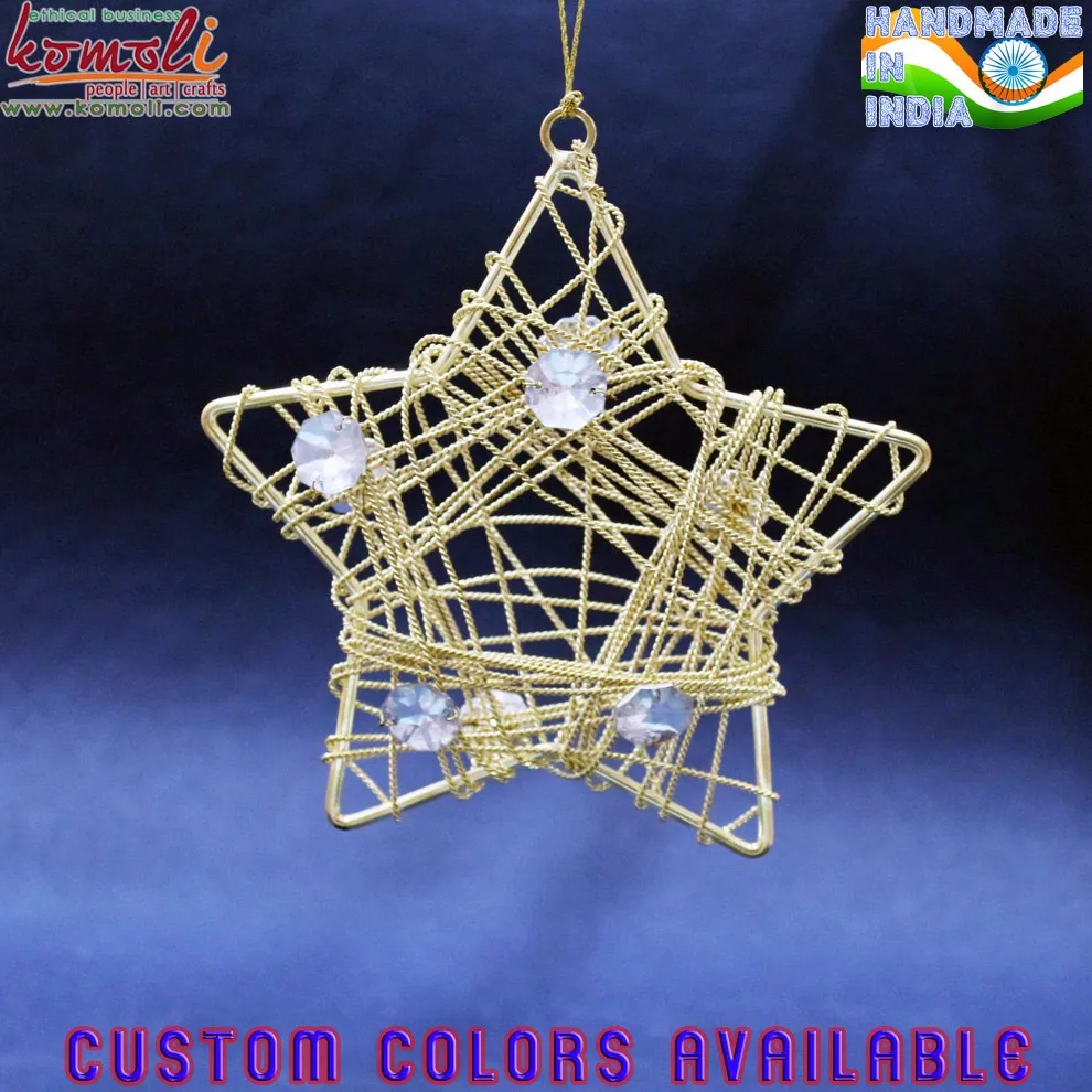 christmas brass wire mesh star (4)