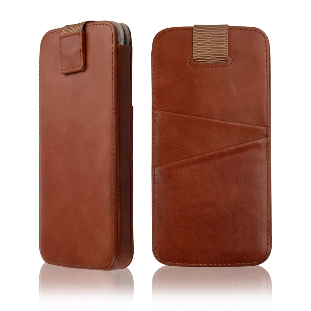C&t Premium Smartphone Case Cover Pull Tab Genuine Leather Sleeve Case ...