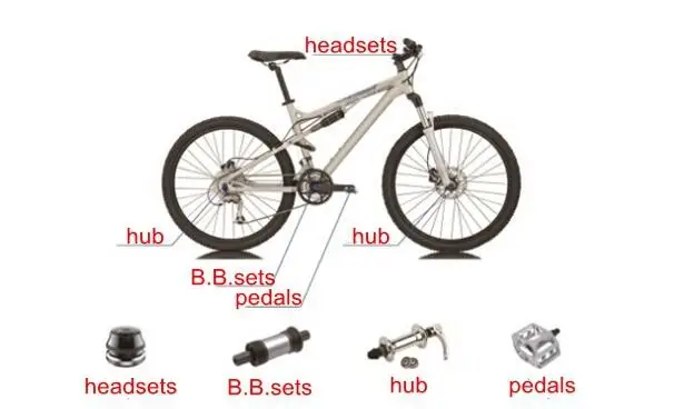 Stainless Steel & Ceramic Bearing Bicycle Hub Wheel Headset Bottom Bracket 