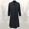 Men Basic Gothic Long Trench Coat