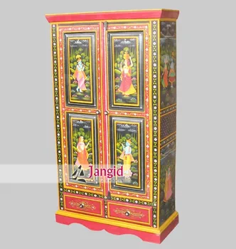 Hand Painted Indian Solid Wooden Almirah Buy Solid Wooden