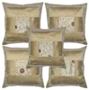 Indian Home Decorative Alluring Silk Cushion Cover, Patch Embroidered Cushion Cover ( Retailer )