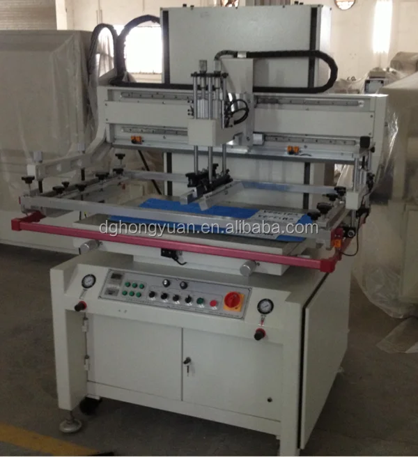 Semiautomatic Silk Screen Printing Machine With Flatbed Printing Plate