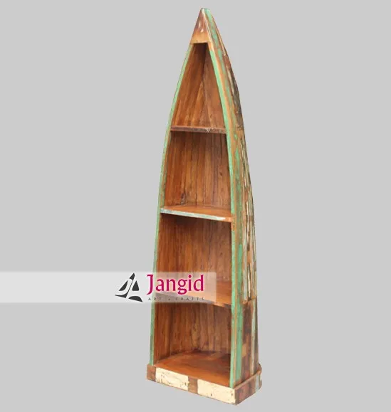 Reclaimed Wooden Boat Furniture Bookshelf Buy Colorful Bookshelf