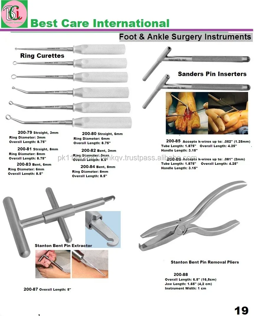 Stanton Bent Pin Extractor - Buy Foot Surgery K Wire Bender Ankle 