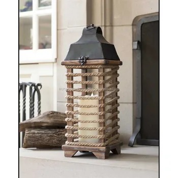 Wooden Lantern For Candle Home Decoration Hanging Wooden Lantern
