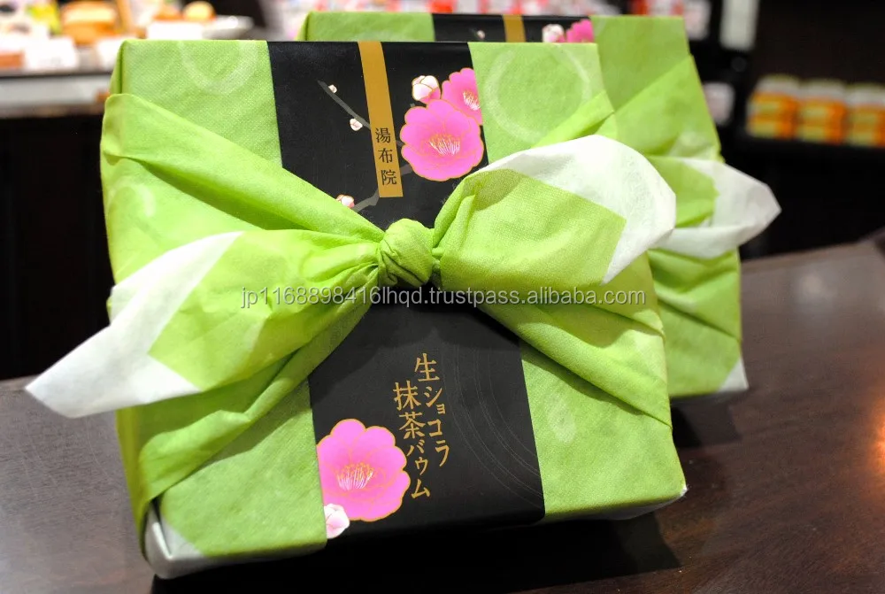 
Rich and very gourmet Japanese sweet best green tea GREEN TEA CHOCOLATE BAUMKUCHEN for birthday cake 