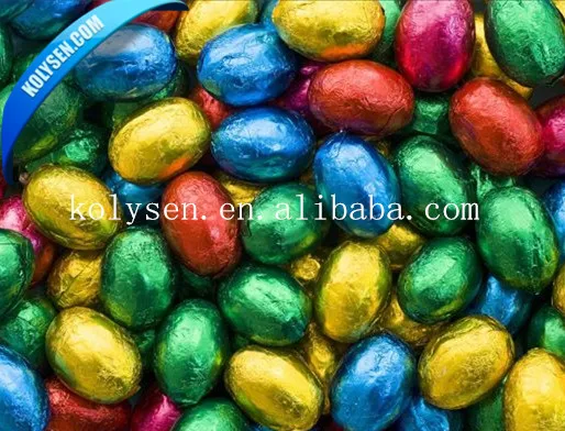colorful aluminium foil wrapping paper /chocolate packing paper