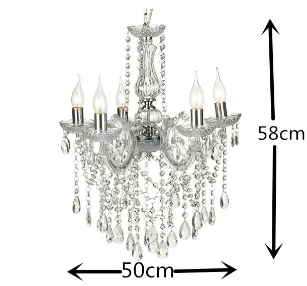 Gold 5 way gothica fleish style crystal chandelie light (WH-CY-40)