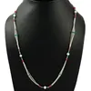 Wholesale Fashion Jewellery Accessory Multi Stone 925 Sterling Silver Chain, Handmade Silver Jewelry, Online Silver Jewelry