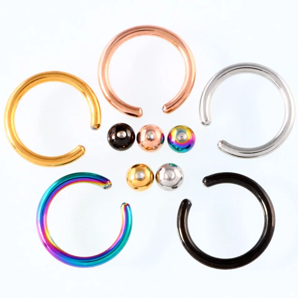 India Clicker Hypoallergenic Surbical Steel Septum Nose Ring Piercing