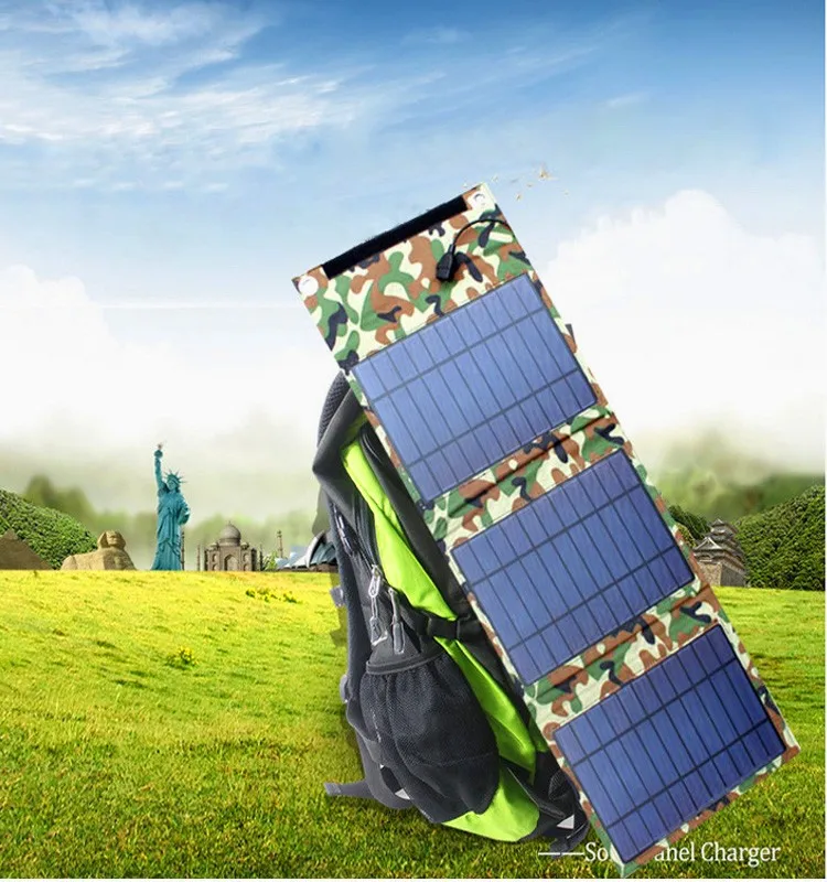 15w Folding Foldable Portable Solar Panel Mobile Phone Charger Kit