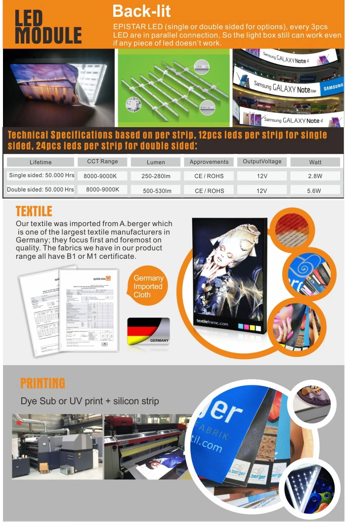 Highest Level Customized Aluminium Textile Frame