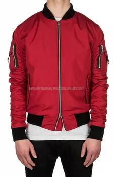 Uitgelezene Red Bomber Jacket With Wrinkled Sleeves For Men\nylon Bomber KF-62