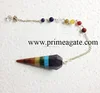 Latest Chakra Bonded Pendulum With Chakra chain | 7 Chakra Pendulum for sale | Prime agate Exports | India