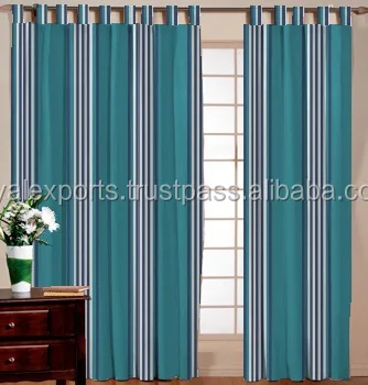 Kitchen Decorated Cotton Striped Curtains Air Curtain Children