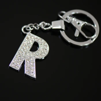 diamante letter r keyring cheap price key rings buy alphabet