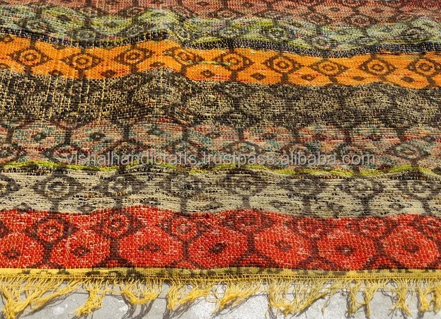 Vishal Handicraft-73x39 Indischen Design Woven FringeThrow ...