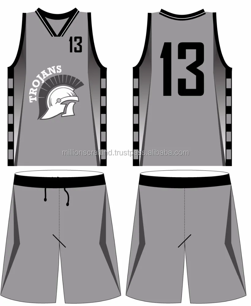 basketball jersey gray and black