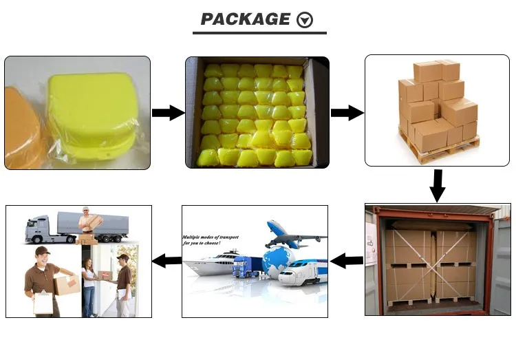 Clear Transparent Plastic tooth teeth Dental Crown Box / dental pillow box