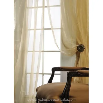 Ivory Silk Organza 108 Inch Wide Sheer Curtain Panel Ivory Silk Organza 108 Inch Wide Sheer Curtain Panel