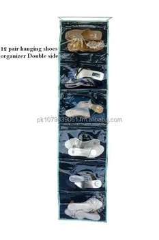 Wall Hanging 12 Pair Shoe Rack In Parachute 6 Pair Each Side With Strip On Top Buy Shoe Rack Product On Alibaba Com