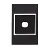 CLIXMO TOUCH GLASS DATA PLATE in 1, 2, 3, 4, 5 & 6 Gang AUSTRALIA AU STANDARD Crystal Glass Touch Screen Black & White