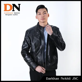 jaqueta de couro genuine leather