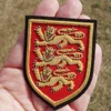 Hand made 3 lions england football club team soccer gold bullion embroidery blazer patches badges