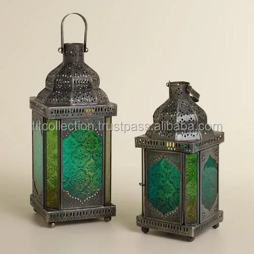 Moroccan Garden Lantern Moroccan Home Decor Indoor Glass Lantern