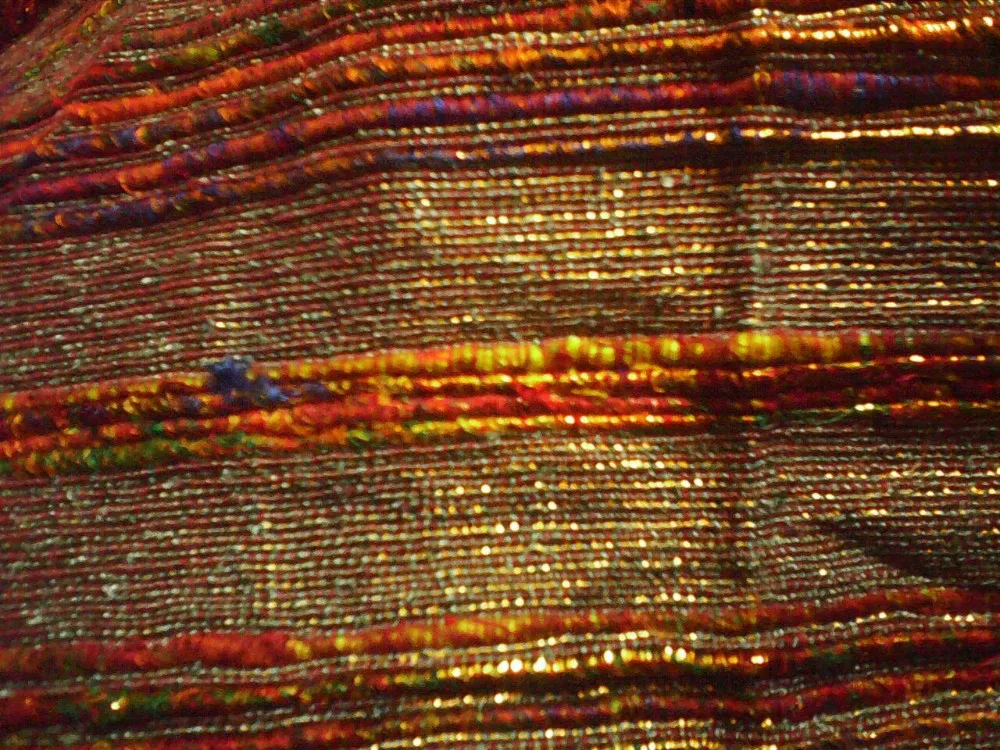 Custom Made Sari Silk Fabric Made From Recycled Sari Yarn Suitable For Home Furnishing And For