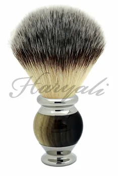 black & brass colour mixed antique handle men shaving brush with