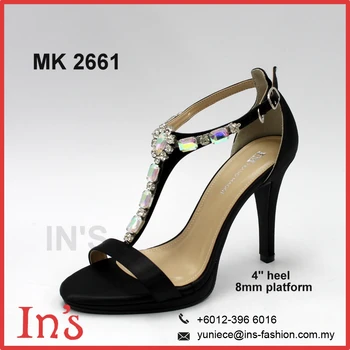 Mk 2661 Latest Black Ladies Heels Shoes 