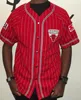 Polyester dri fit baseball jersey / customize pinstripe baseball jersey - tackle twill embroidered baseball jersey