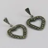 Simple Beauty Marcasite 925 Silver Jewelry Earrings, Wholesale Silver Jewelry, Handmade Silver Jewelry