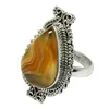 Unique Fine Stripped Onyx Gemstone Bezel Setting 925 Sterling Silver Ring, Wholesale Silver Jewelry, Indian 925 Silver Jewellery