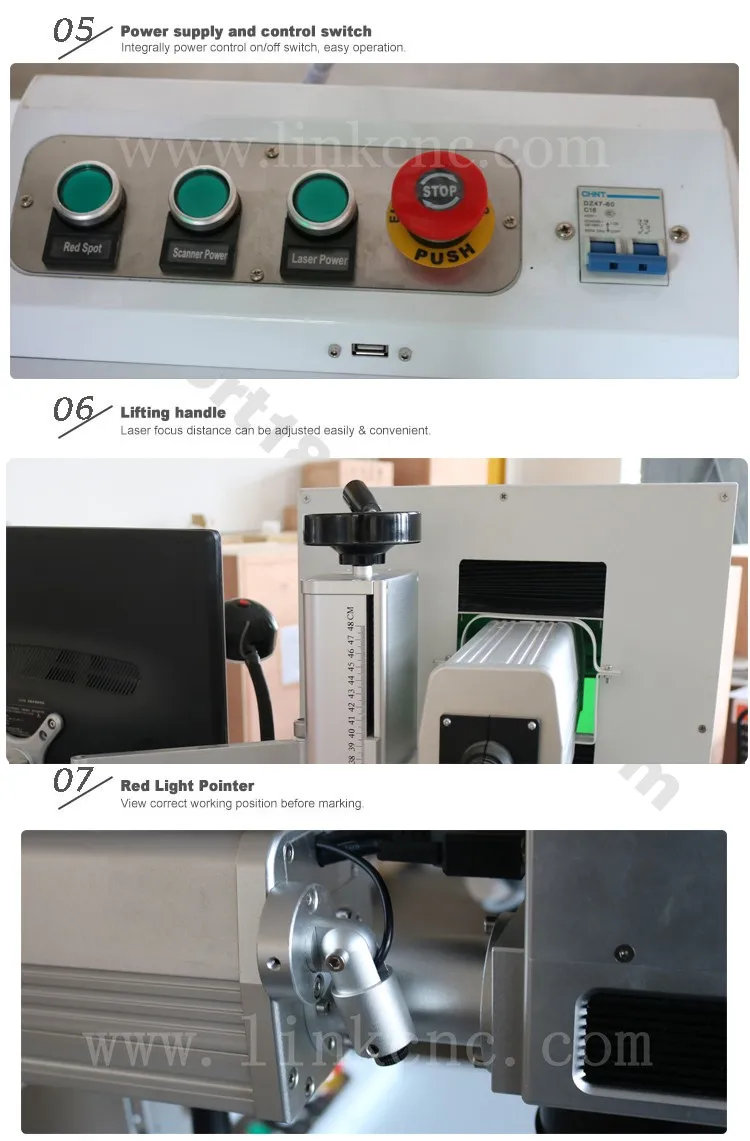 table type fiber marking machine with CE certificates , laser marking machine , cnc laser marking machine