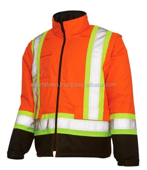 Wholesale High Visibility Construction Safety Hood Jacket Winter Work ...