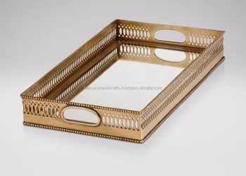 rectangle mirror tray