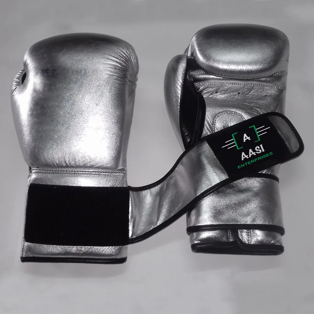 metallic boxing gloves