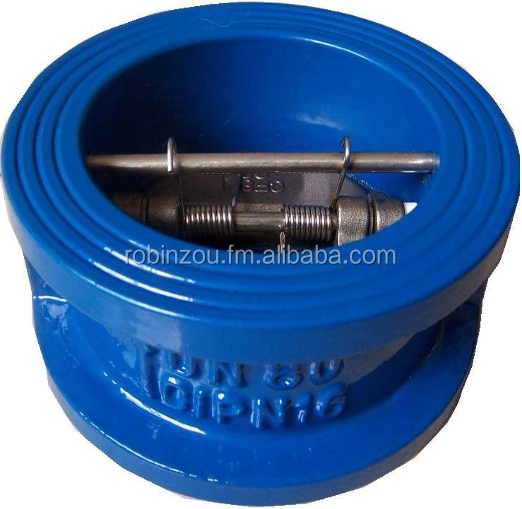 
DIN PN10/PN16 Cast Iron wafer Double Door Check Valve DN40 DN900 
