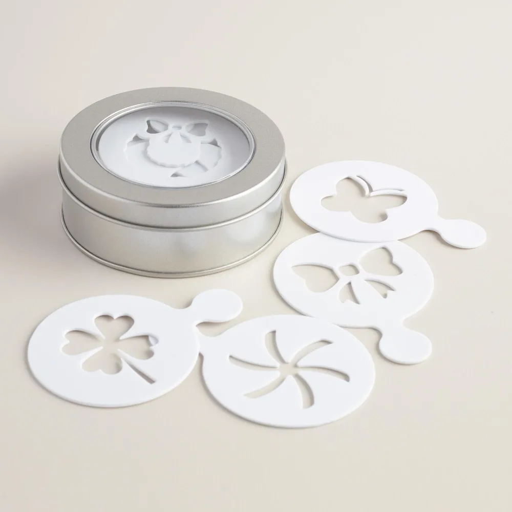 New Coffee Stencils Template Cappuccino Art Stencils Latte Art Template