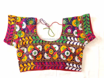 Navratri Special Blouse-gujarati Hand Embroidered Blouse-cotton ...