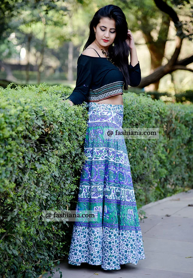 tops for cotton long skirts