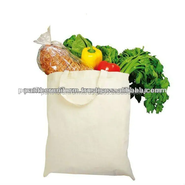 150 GSM natural Cotton fabric shopping bag