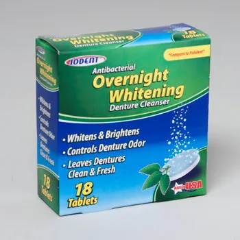 denture tablets cleanser overnight whitening count larger