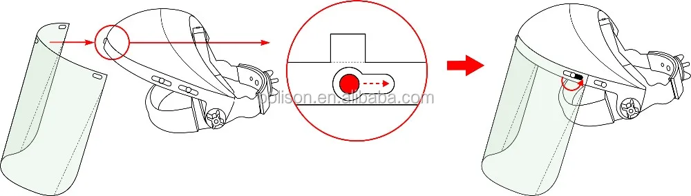 PPE Protection against UV plastic face shield -1