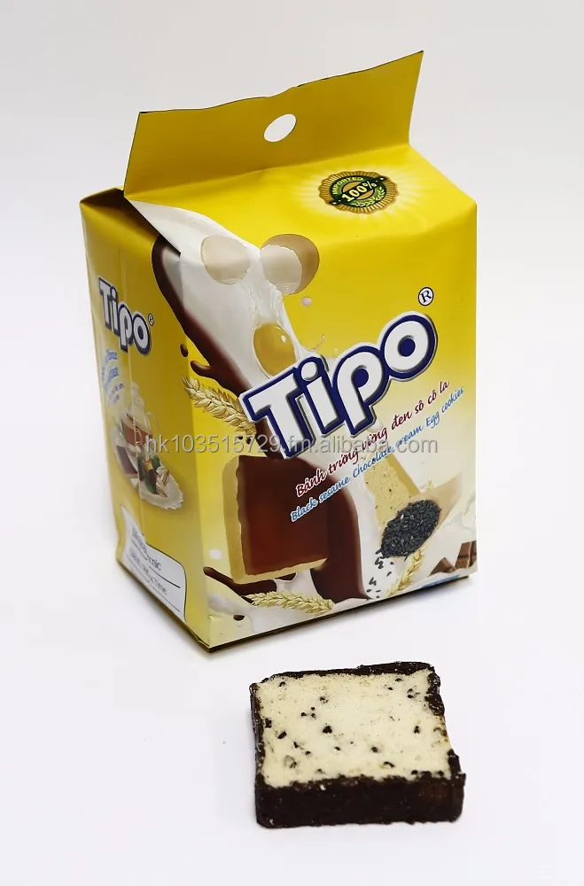 
Tipo black sesame chocolate cream egg cookies 