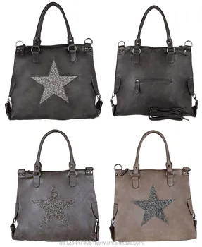 Las Star Handbag Jeans Bag Pocket Rhinestone Lication Canvas Antique Look Shoulder With Stars Handbags Designer Women S