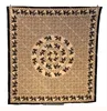 Wholesale Indian Printed Tapestries Screen Printed Elephant Tapestry Saluting Elepant Mandala Brown Color With Black Border